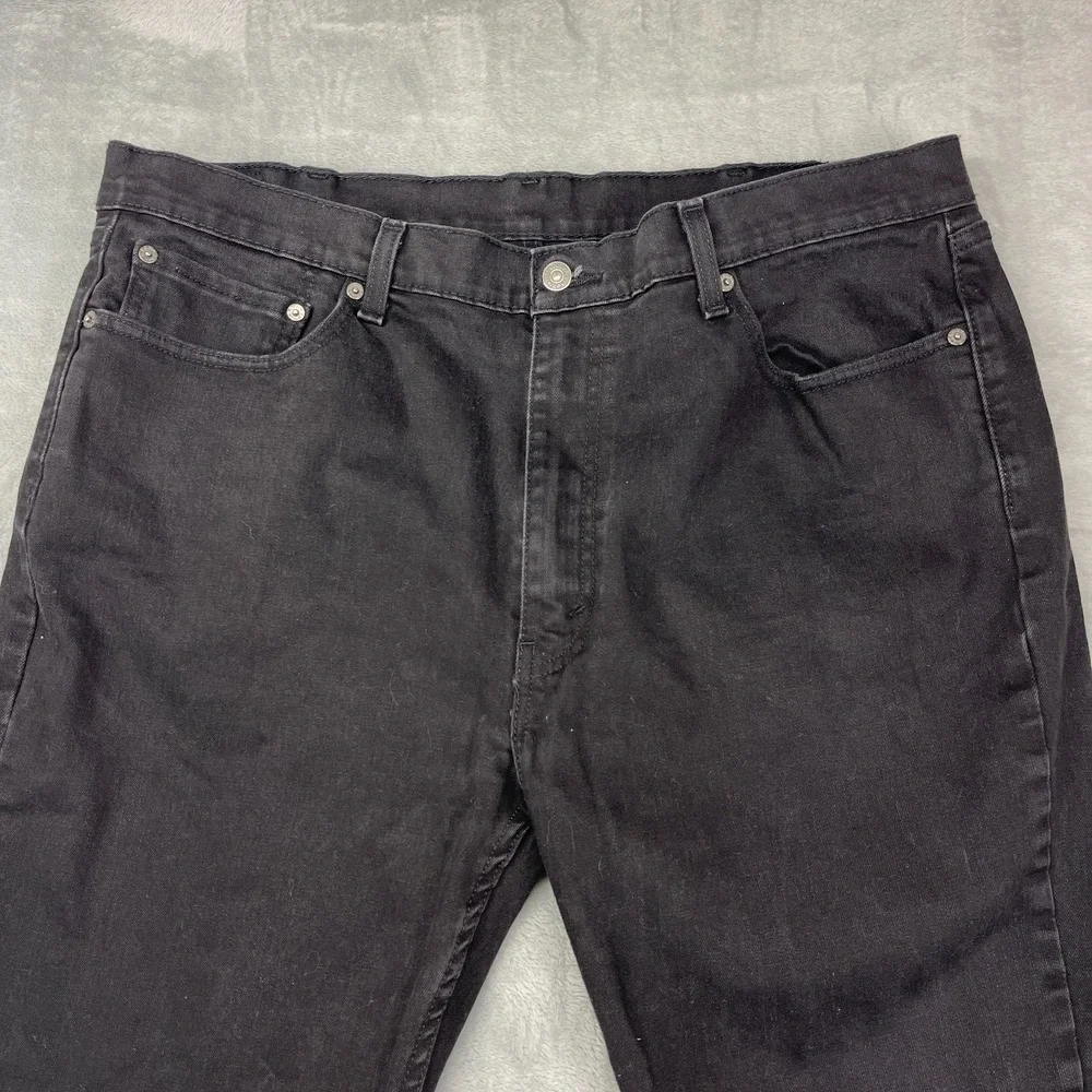 Levi's 514 Jeans Mens 40x30 (40x27) Black Denim Red Tab Straight Leg Streetwear‎